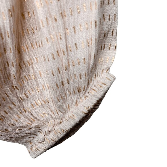 LOVESTITCH relaxed flowy blouse gold detail exaggerated sleeve size M/L - Picture 11 of 12